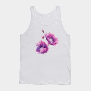 Watercolor purple flower Tank Top